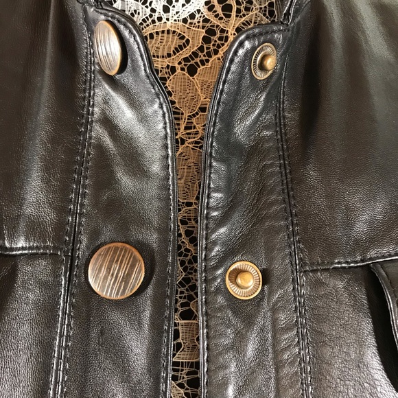 D.2.K soft leather jacket with pleated hem - Picture 4 of 8